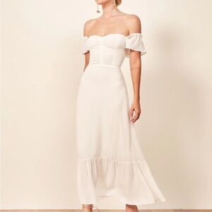 Reformation Butterfly Midi Dress NWT Ivory White